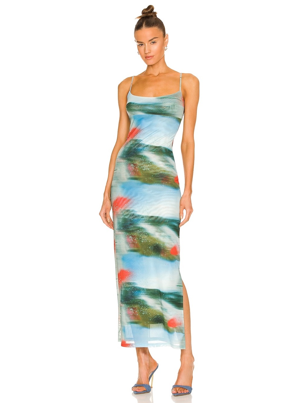 Miaou Thais Dress in Motion Blue
